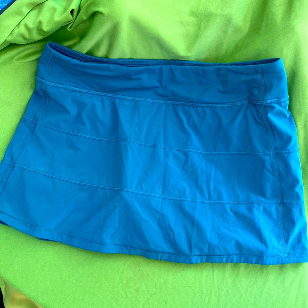 Lululemon Pace Rival tennis skirt teal 10 tall